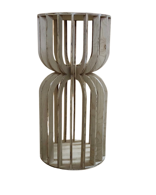Hour Glass Ribbed Pedestal