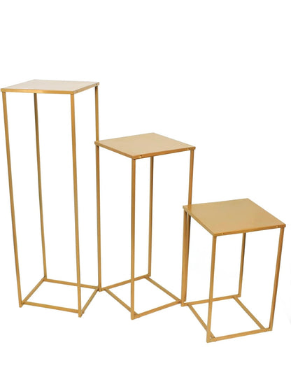 Gold cake table stands ( 3 PC Set)
