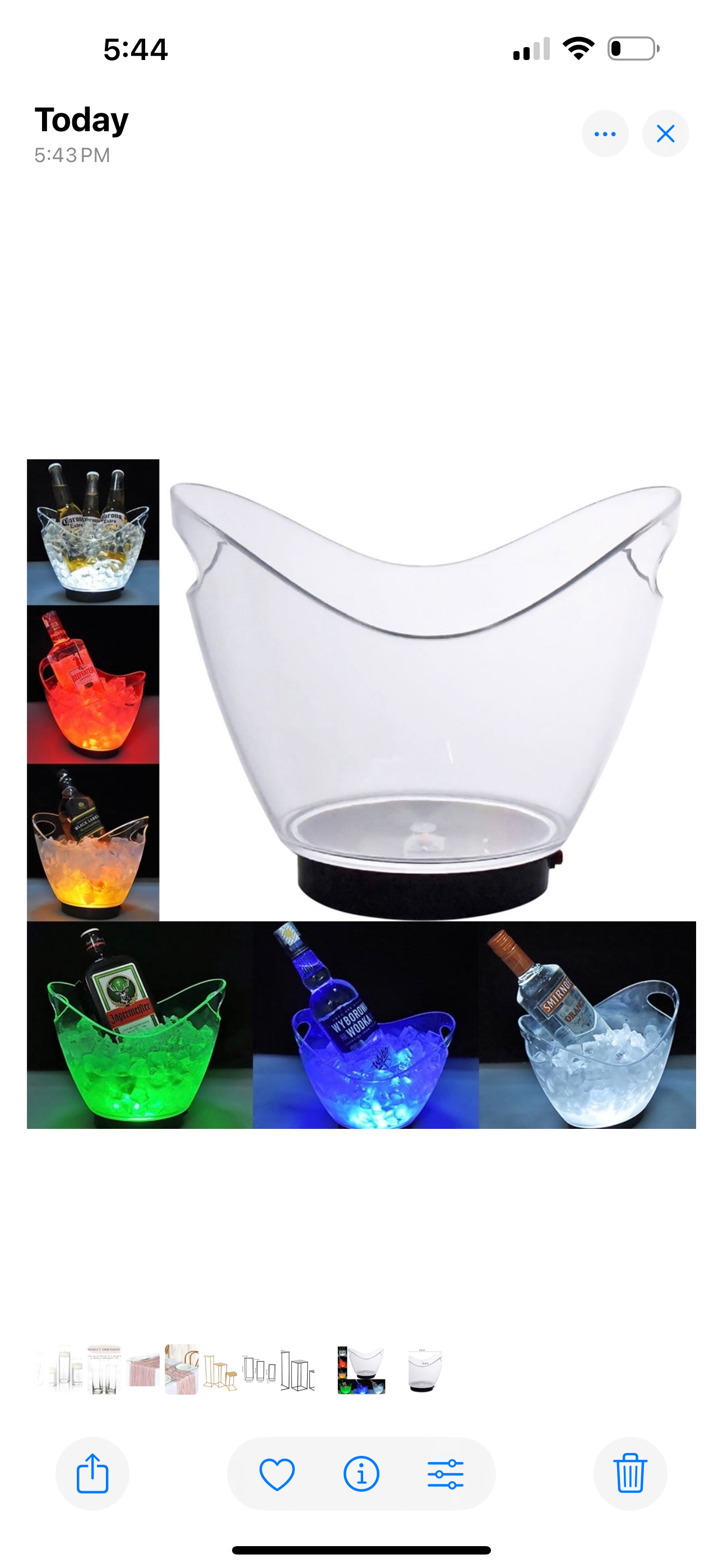 clear acrylic ice buckets with led colors