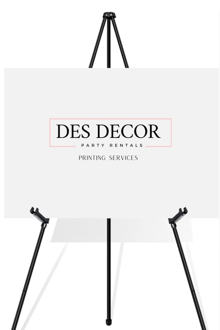 63” custom signage & stand