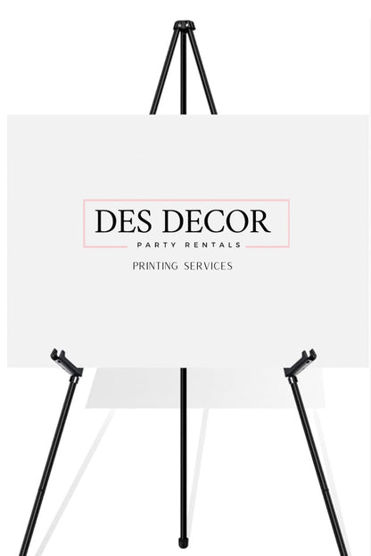 63” Custom Signage & Stand
