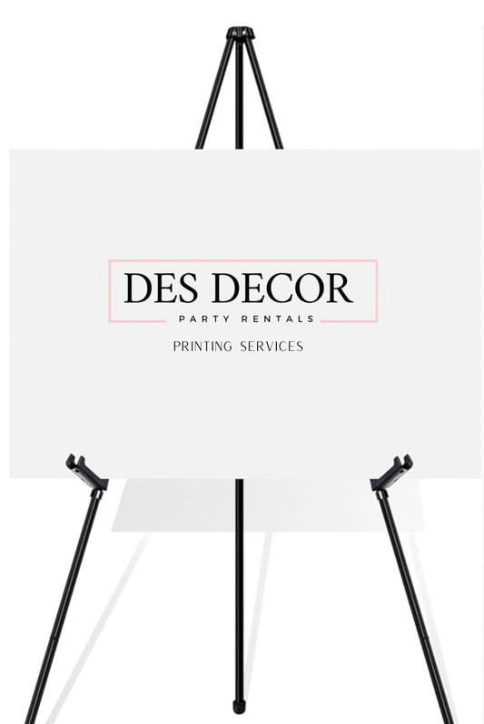 63” Custom Signage & Stand