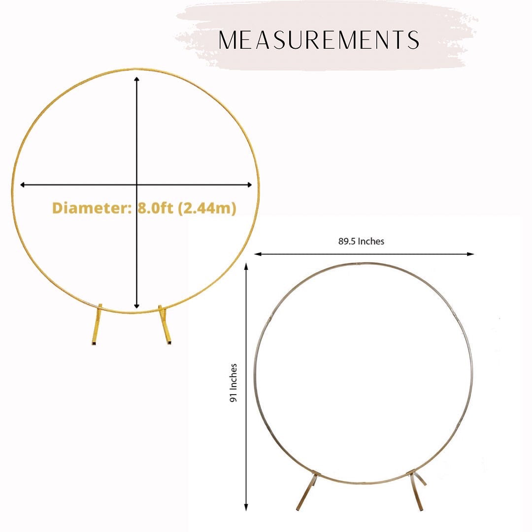 7.5 ft heavy duty gold round stand