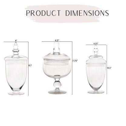 Clear Glass Apothecary Jars